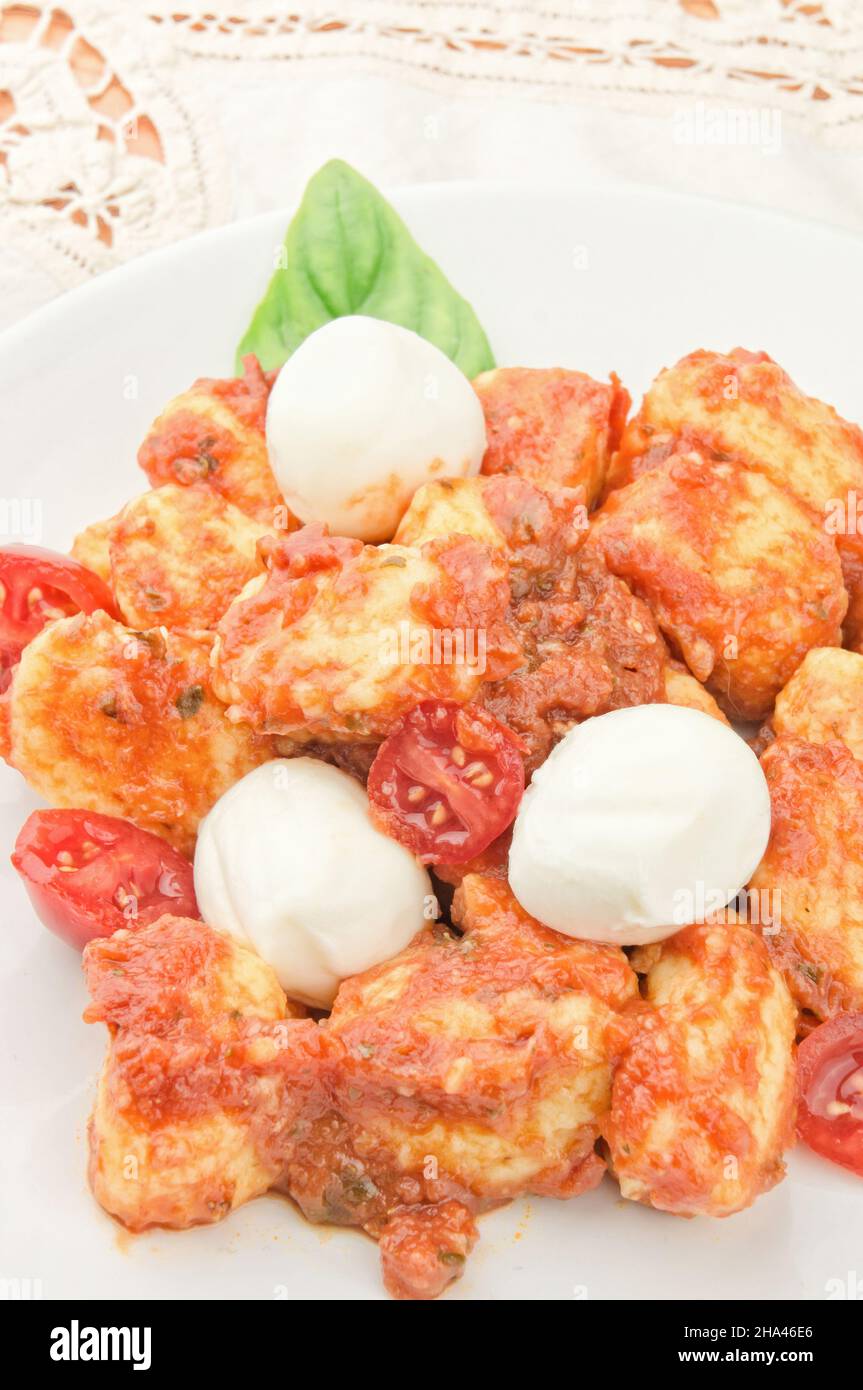 Traditionelle italienische Gnocchi aus der Nähe Stockfoto
