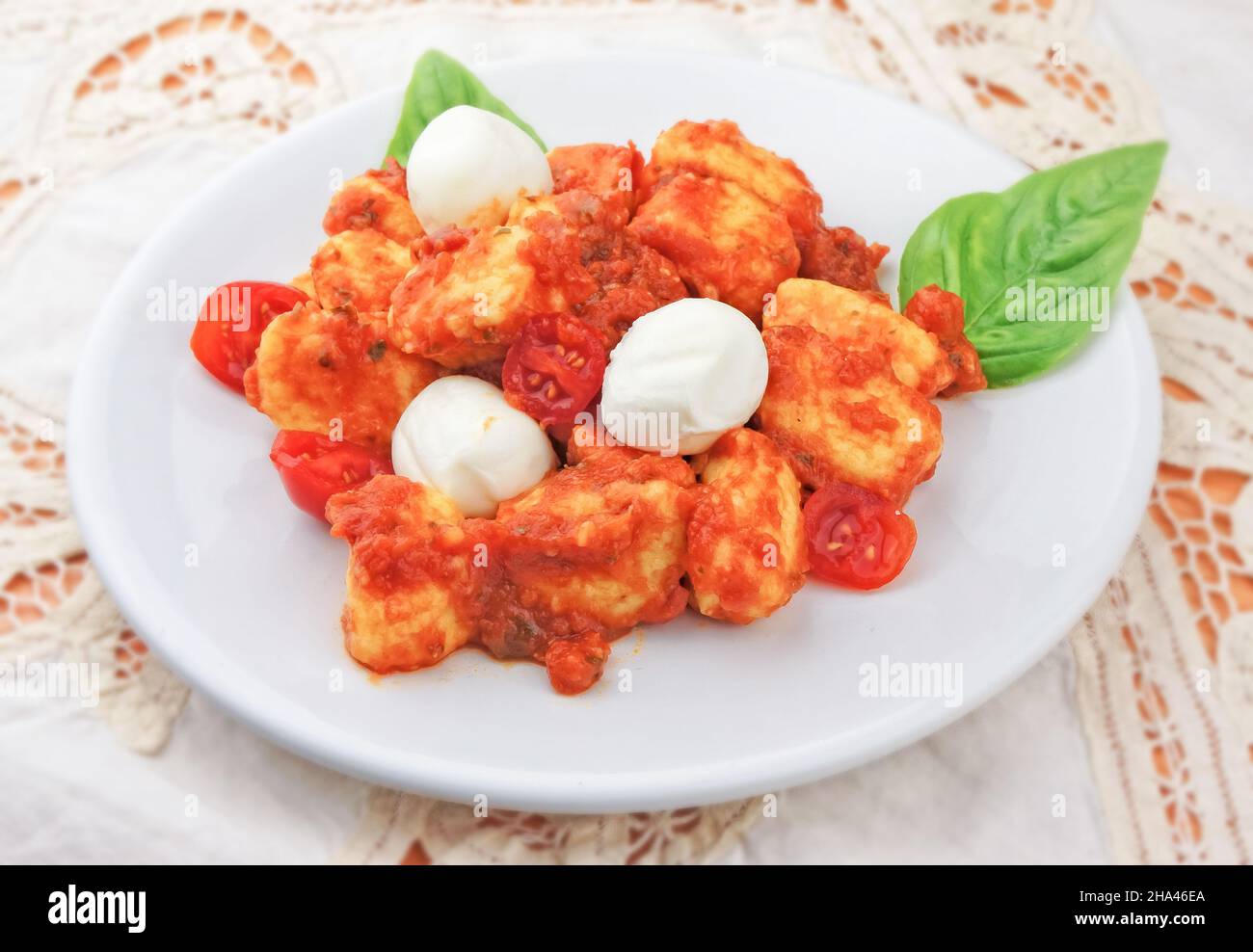 Traditionelle italienische Gnocchi aus der Nähe Stockfoto