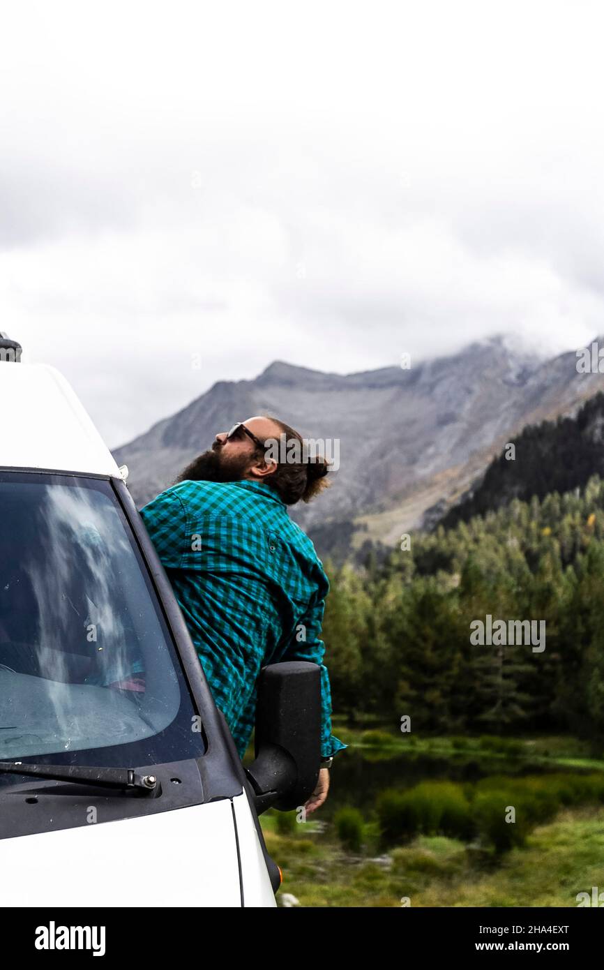 Roadtrip in die Berge Stockfoto