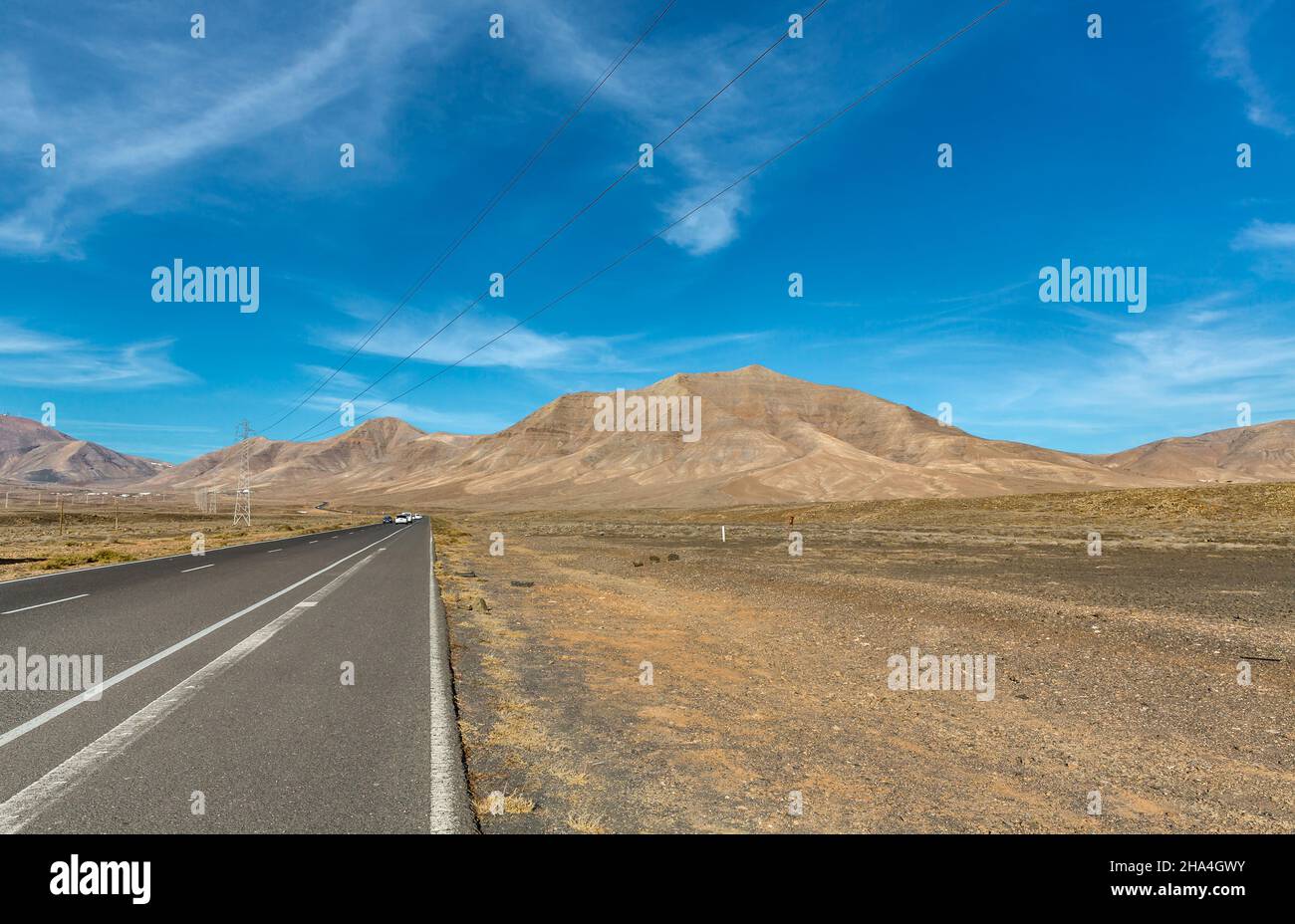 Vulkanlandschaft mit hacha grande, 561 m, los ajaches, lanzarote, Kanaren, kanarische Inseln, spanien, europa Stockfoto