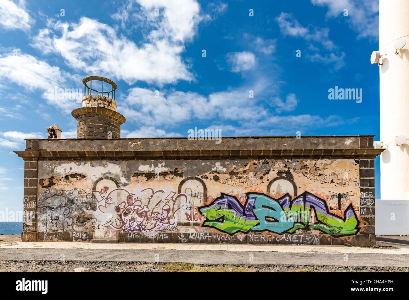 Alter Leuchtturm, faro de punta pechiguera, playa blanca, lanzarote, Kanaren, kanarische Inseln, spanien, europa Stockfoto