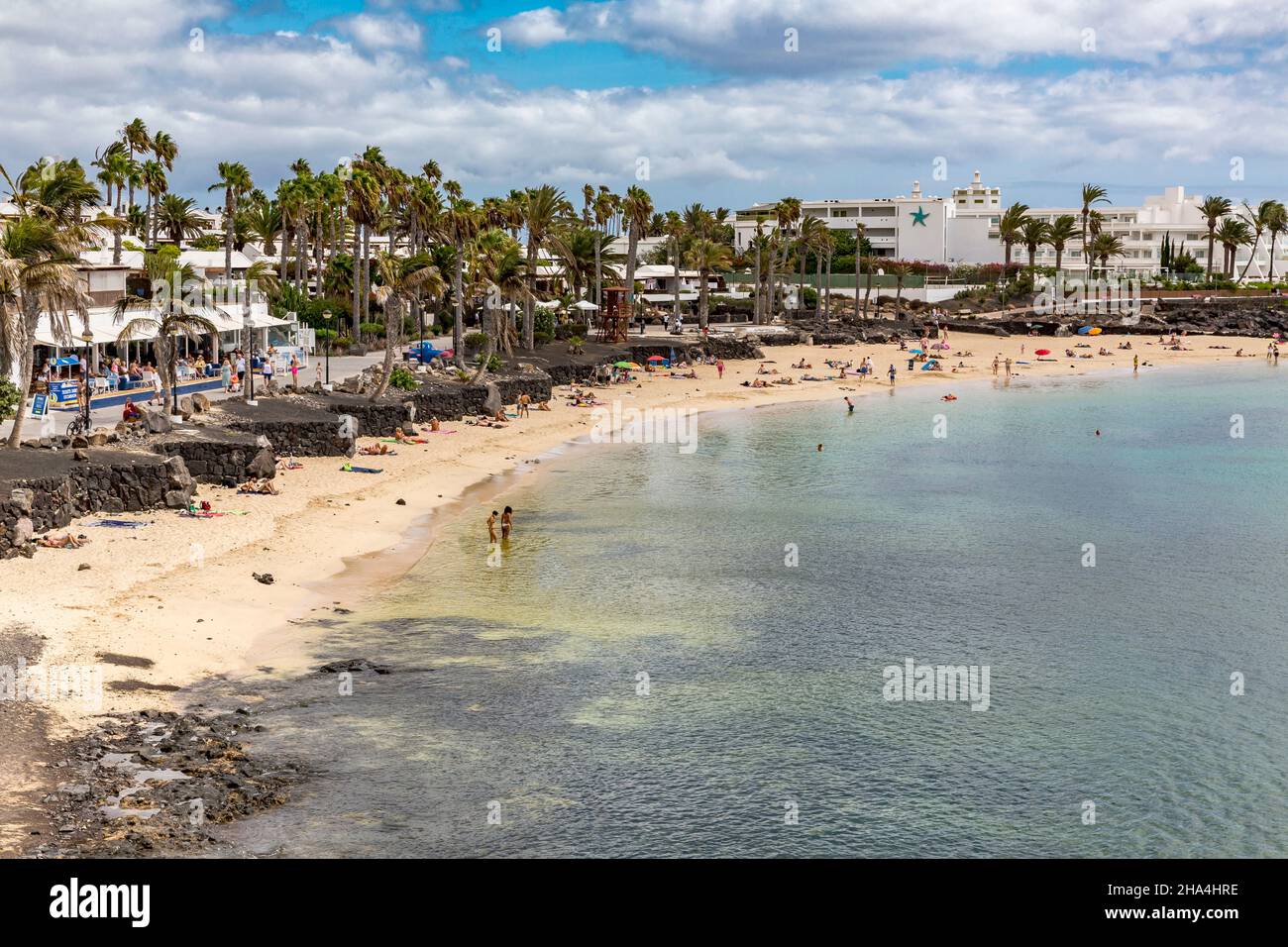 Der Strand playa Flamingo, playa blanca, lanzarote, Kanaren, kanarische Inseln, spanien, europa Stockfoto