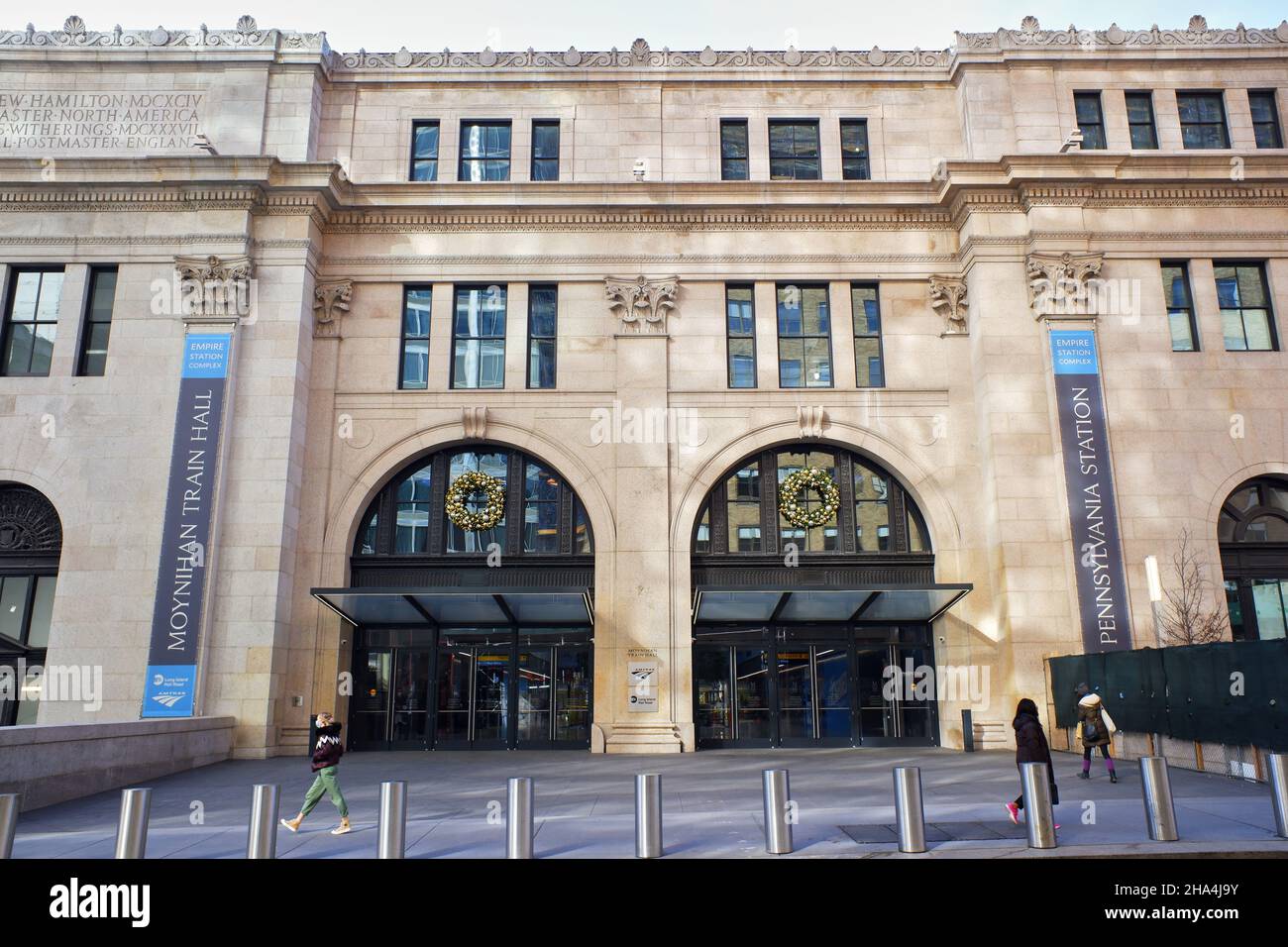 Eingang der Moynihan Train Hall des Penn Station am James A.Farley Building.Midtown Manhattan.New York City.USA Stockfoto