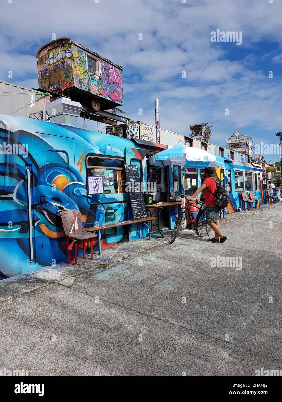 Künstlerviertel im Schlachthofviertel. Mehrere Künstler haben hier ihre Ateliers, vor allem Graffiti-Künstler Stockfoto