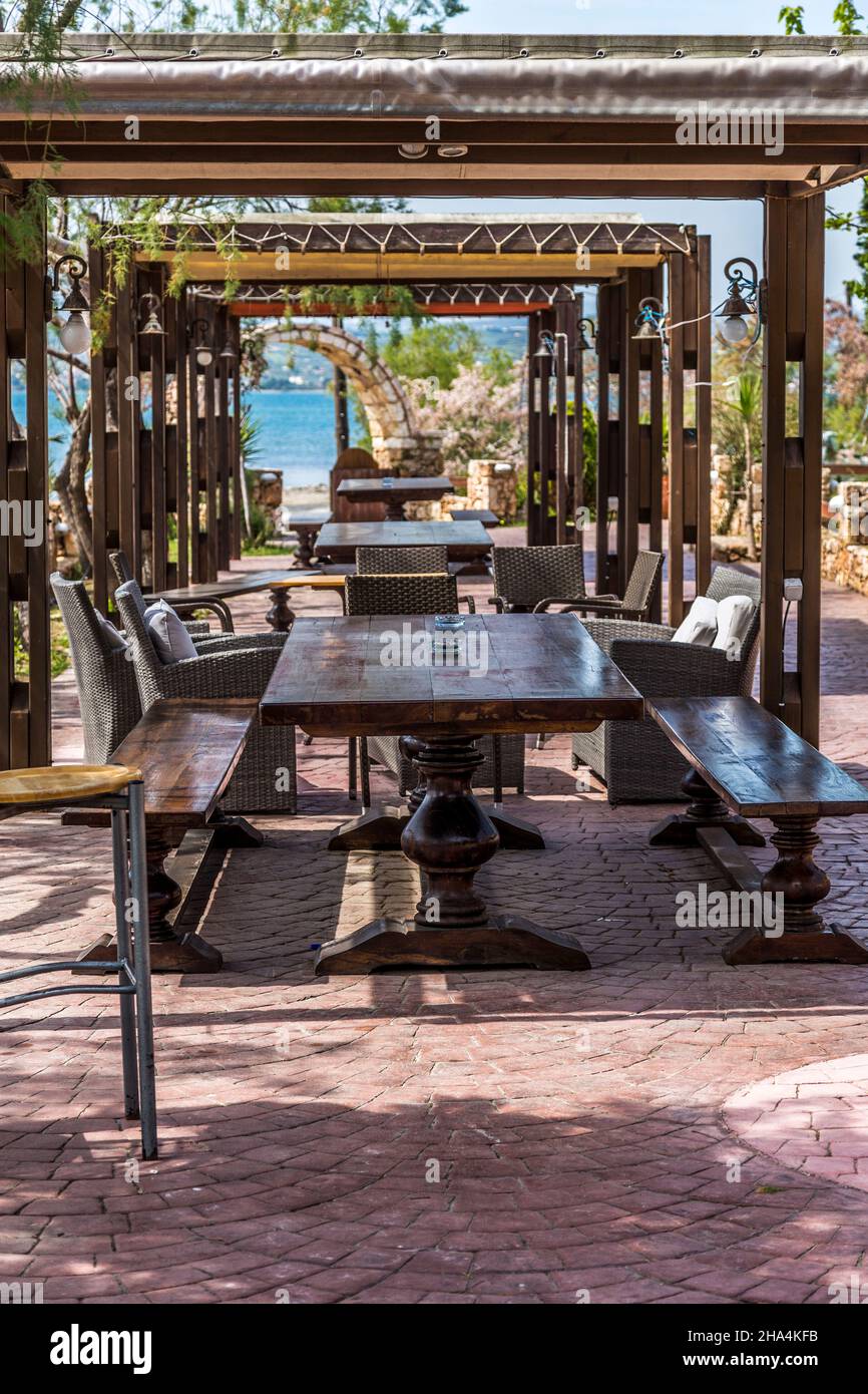 Ein Cafe in der Nähe des Strandes Stockfoto