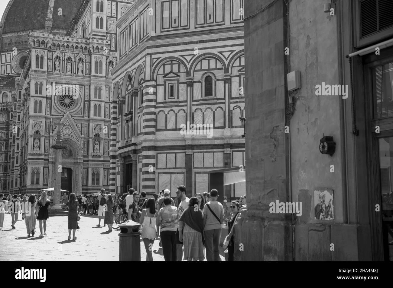 Kathedrale von florenz, die ehemalige cattedrale di santa maria del fiore und der campanile von giotto. toskana, italien Stockfoto