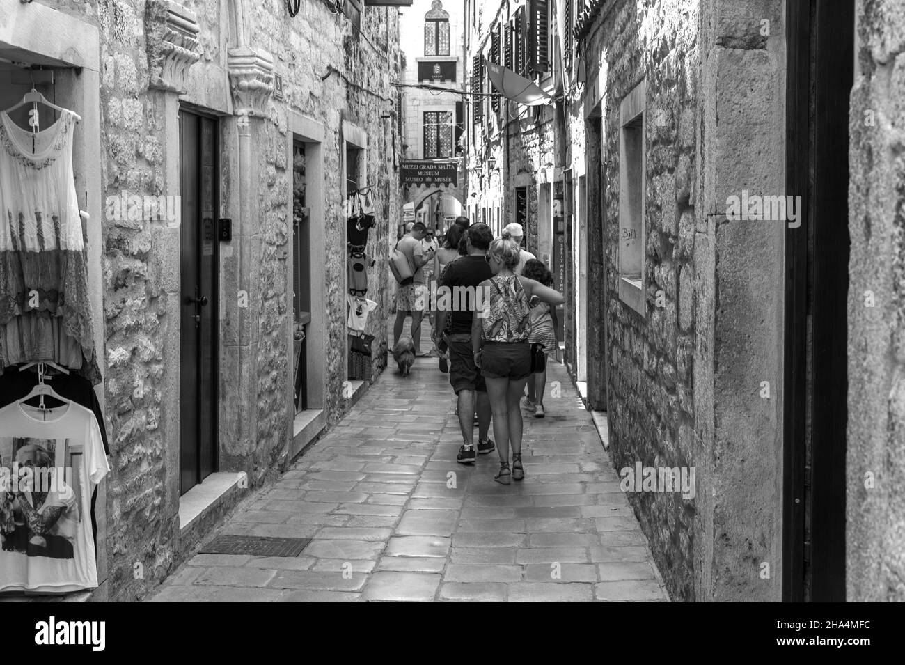 Wandern in der Altstadt von Split, kroatien Stockfoto