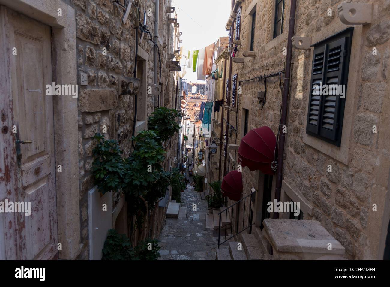 Wandern in Dubrovnik, kroatien - berühmter Drehort für Thronspiel. Dort heißt es: Königslandung Stockfoto