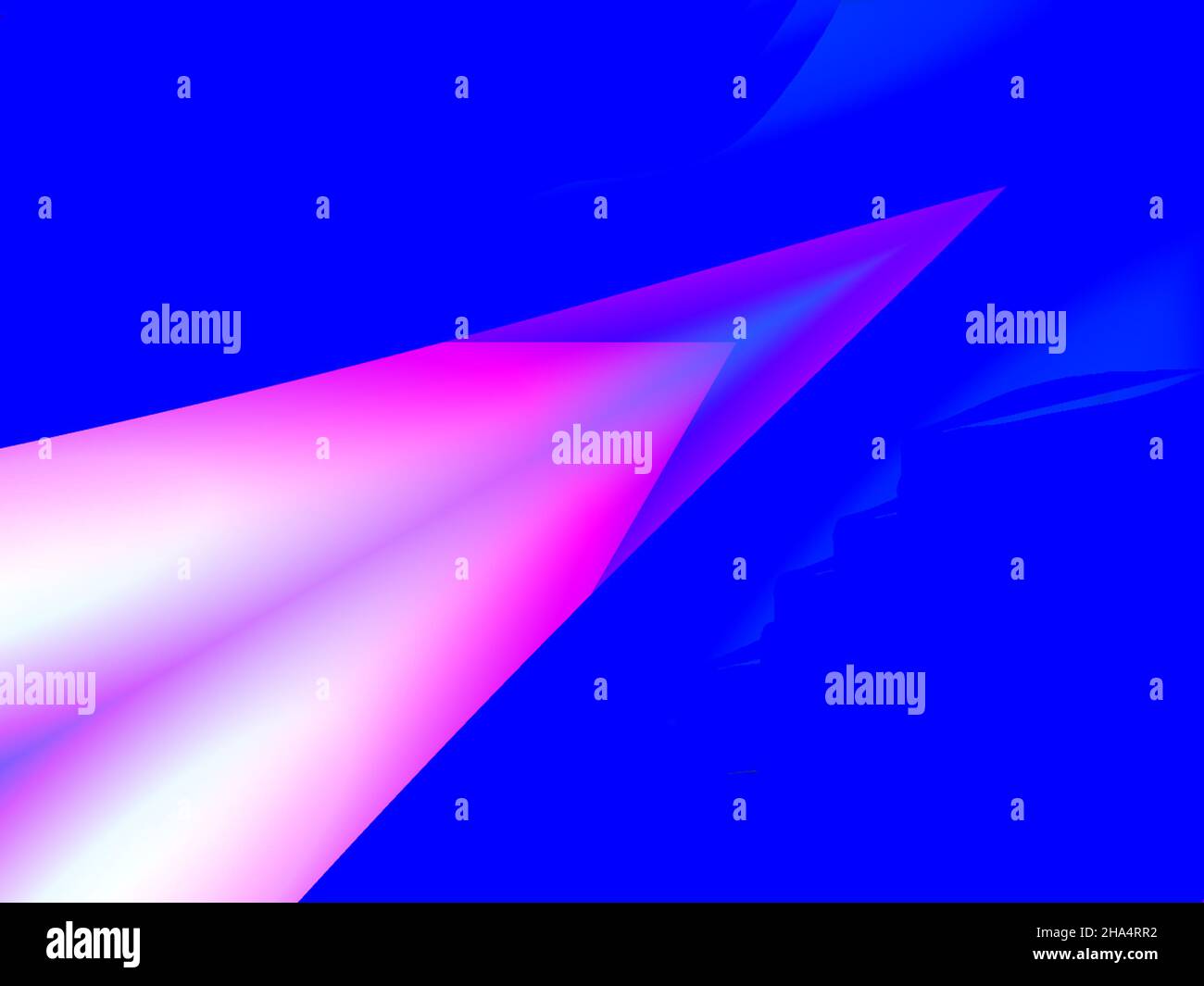 Abstrakter Hintergrund, blau violett rosa lebendige verschwommen fluoreszierende Strahlen geometrische Gradienten dekorative Werbemuster Stockfoto