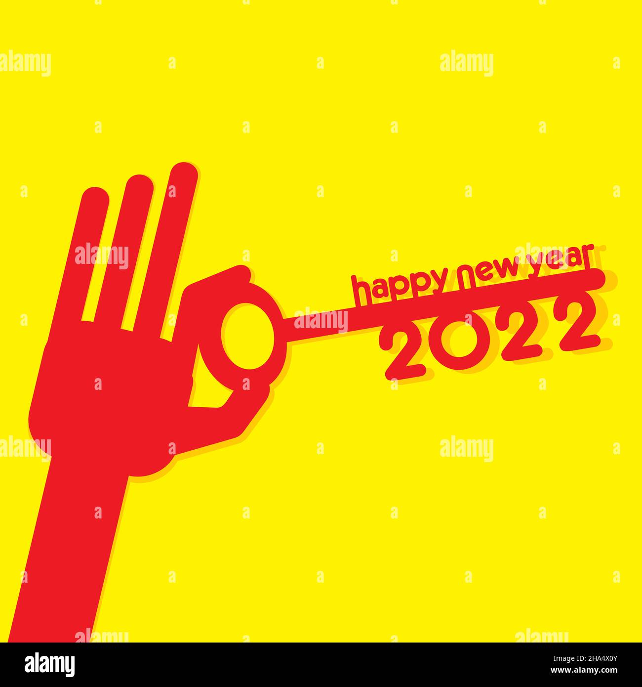 „Happy New Year 2022“-Poster Stock Vektor