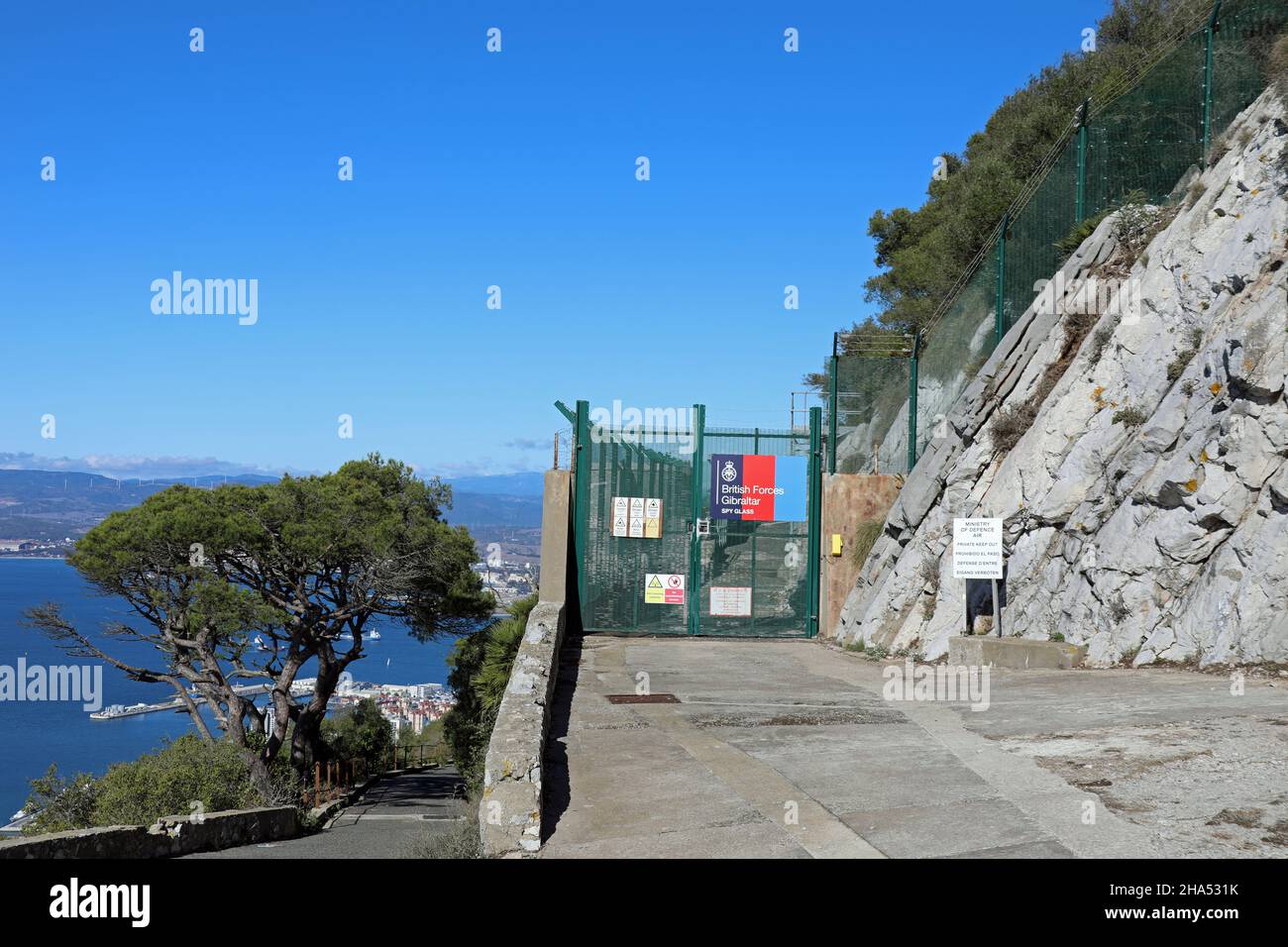 Spy Glass Battery in Gibraltar Stockfoto