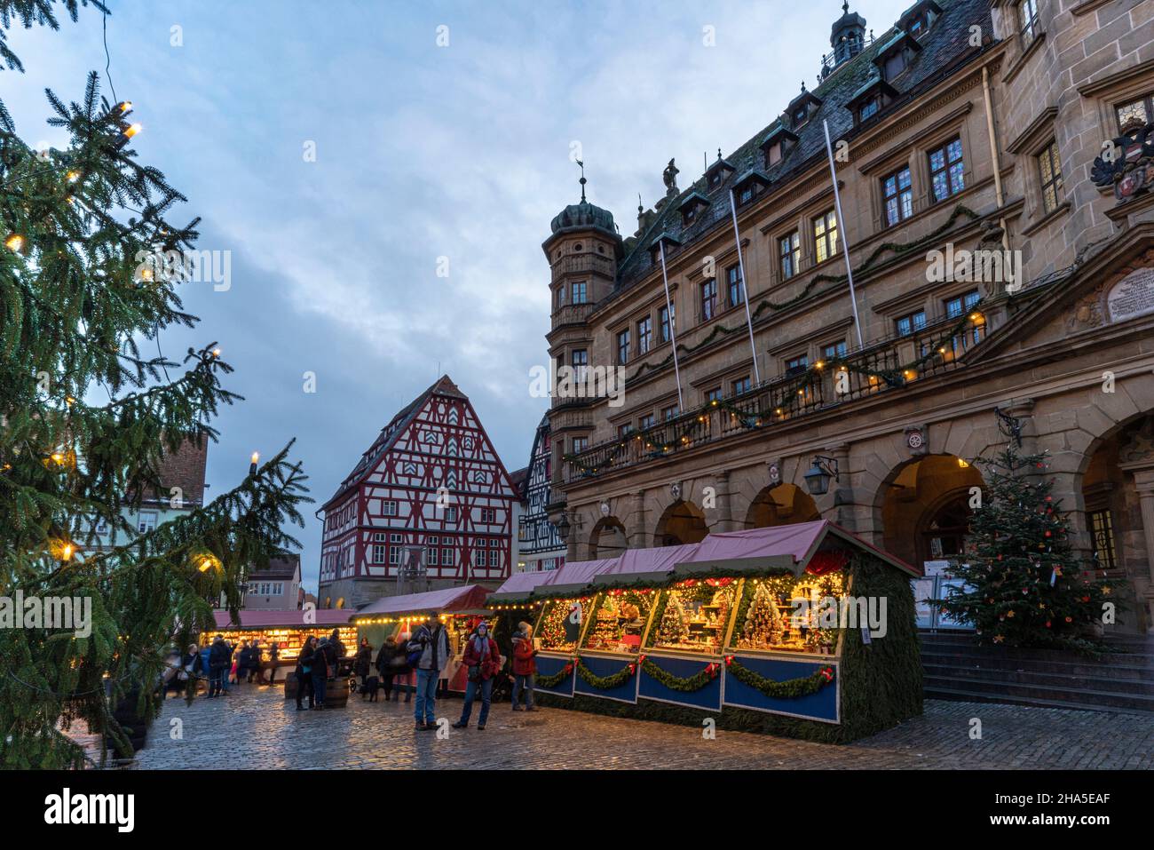 weihnachtsmarkt in rothenburg od tauber, bayern, deutschland Stockfoto