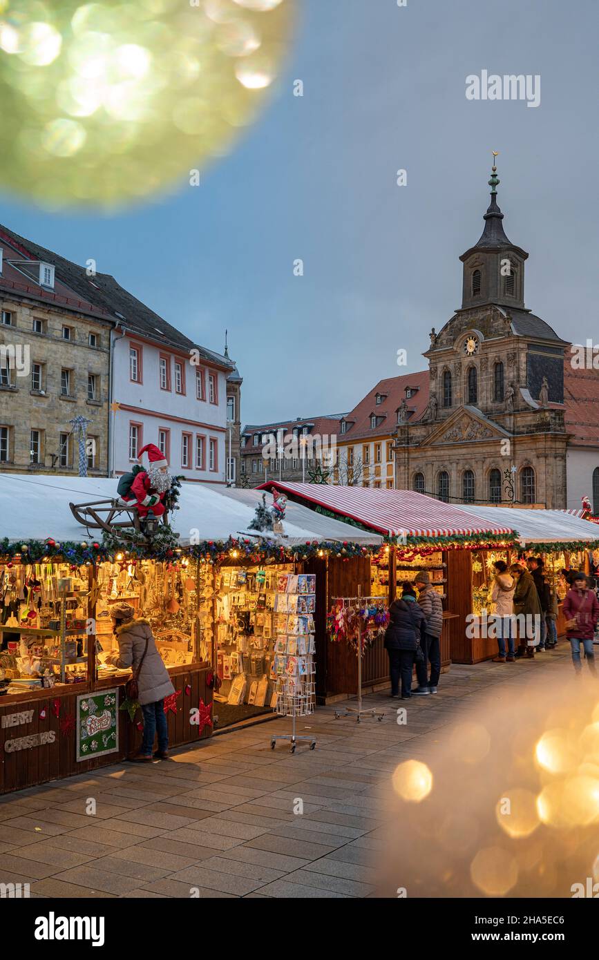 weihnachtsmarkt in bayreuth, bayern, deutschland Stockfoto