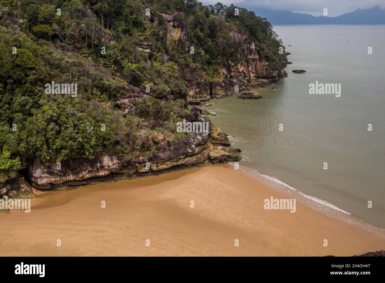 Blick auf einen Strand im Bako National Park, Sarawak, Malaysia Stockfoto