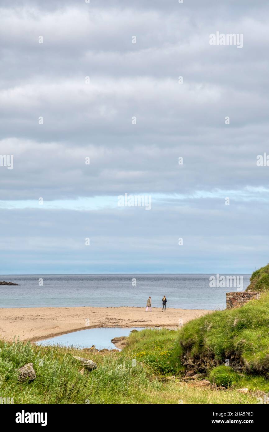 Skaw Strand im Norden von Unst, Shetland Inseln. Stockfoto