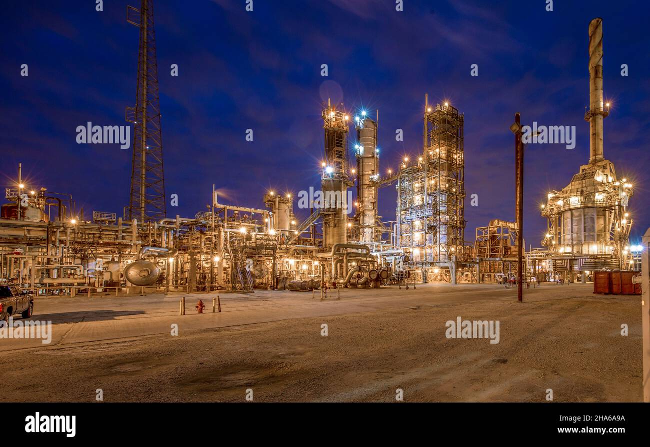 Ölraffinerie in Deer Park, Texas Stockfoto