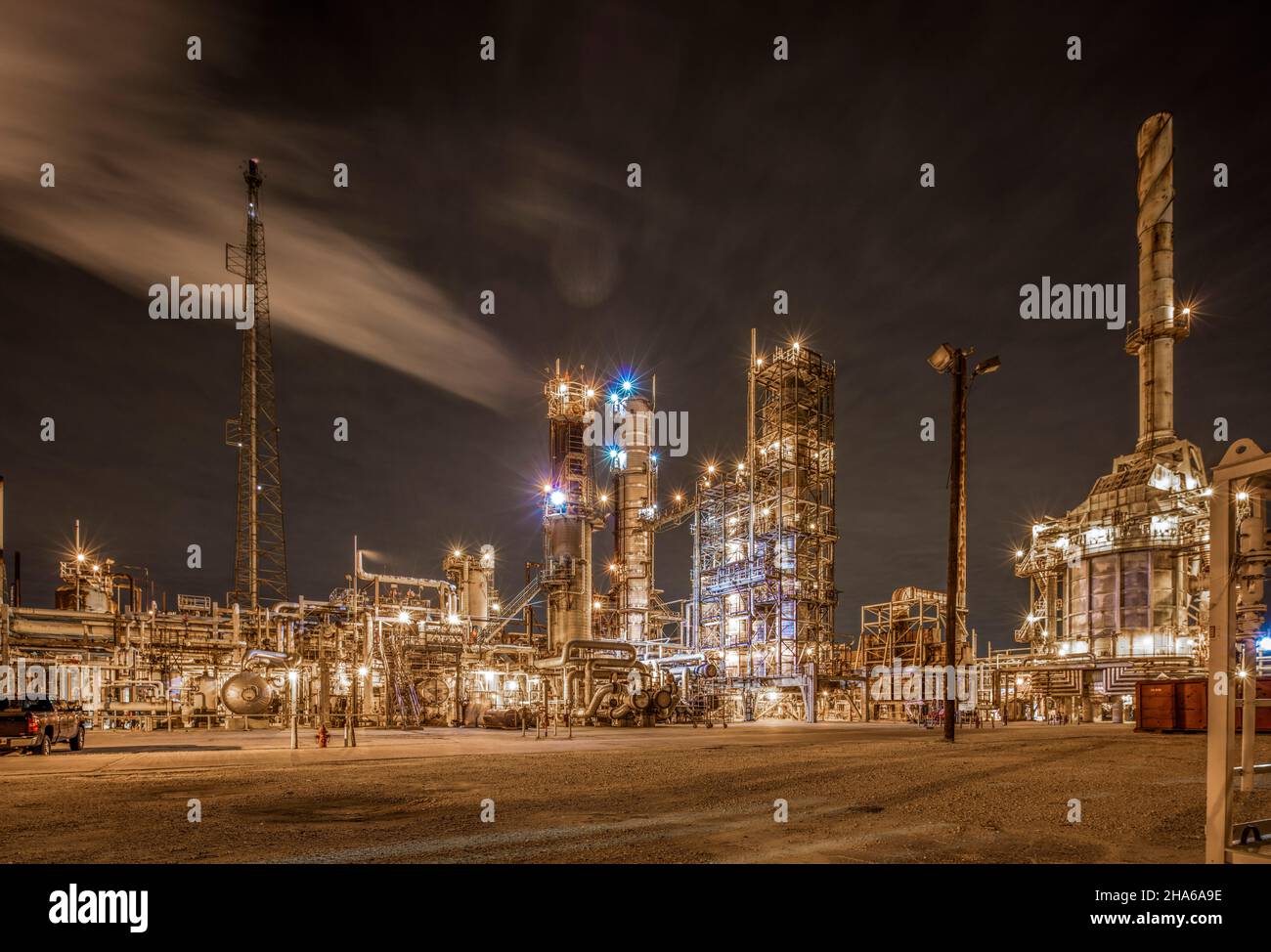 Ölraffinerie in Deer Park, Texas Stockfoto