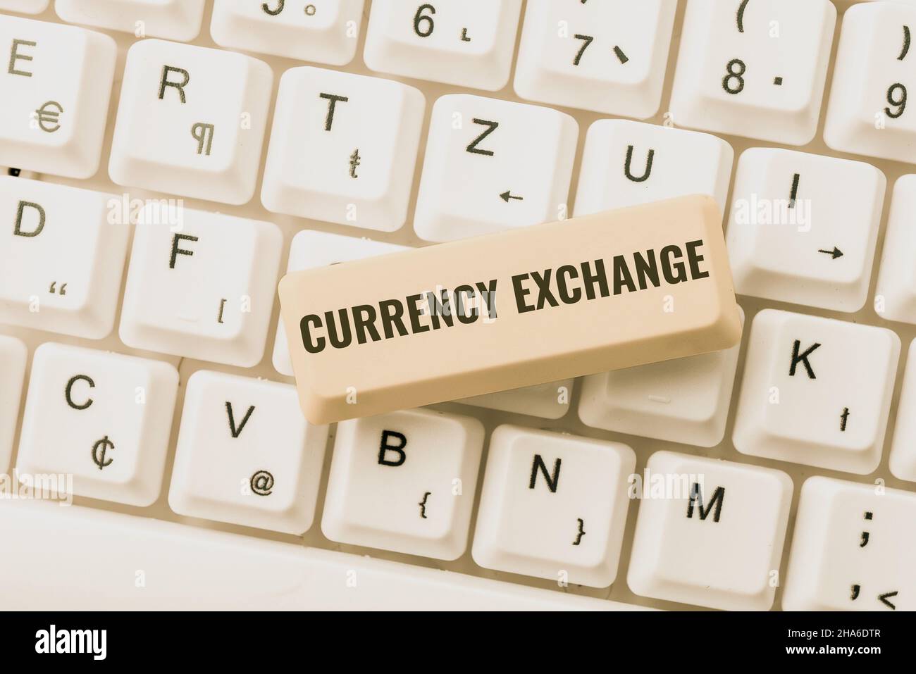 Konzeptionelle Anzeige Währungswechsel. Geschäftsidee Prozess der Änderung einer Währung in eine andere Forex-Formatierung und Kompilierung von Online-Daten Stockfoto