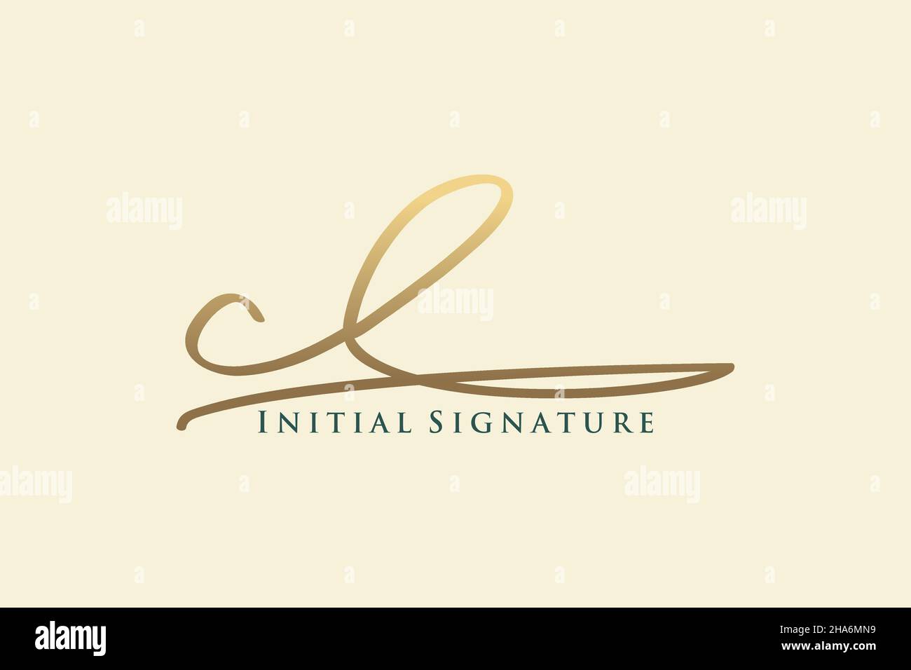 CL Letter Unterschrift Logo Vorlage Elegantes Design-Logo. Handgezeichnete Kalligraphie Schriftzug Vektor Illustration. Stock Vektor