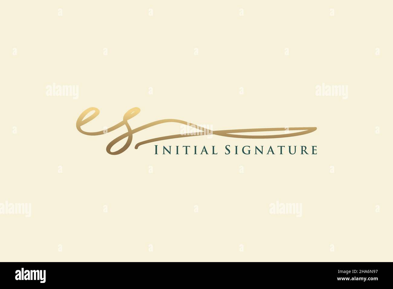 CS Letter Signature Logo Template Elegantes Design-Logo. Handgezeichnete Kalligraphie Schriftzug Vektor Illustration. Stock Vektor