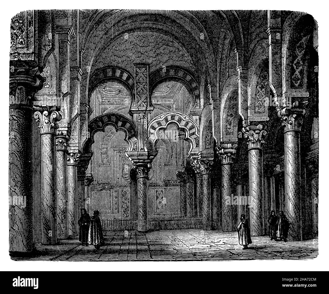 Cordoba: Moschee, Innenansicht, , (Kunsthistorisches Buch, 1887) Stockfoto