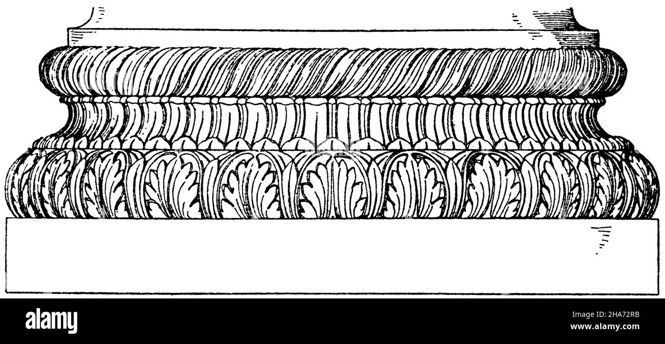 Römisch-attische Basis im Kapitolinischen Museum in Rom. (De Vico), , ML (Musterbuch, ) Stockfoto
