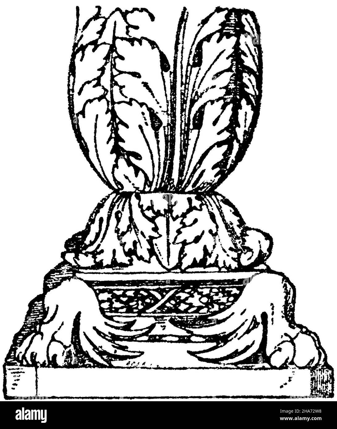 Kerzenständer Basis: Basis eines römischen Marmorkandelabras., , ML (Musterbuch, ) Stockfoto