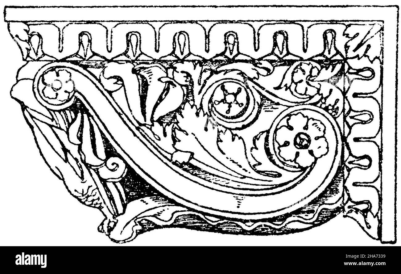 Seitenansicht einer römischen Konsole im Vatikanischen Museum in Rom., , ML (Musterbuch, ) Stockfoto
