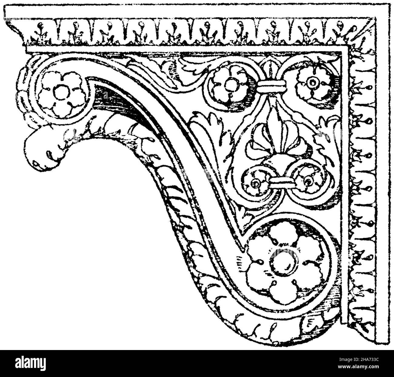 Seitenansicht einer römischen Konsole im Museum des Vatikans in Rom., , ML (Musterbuch, ) Stockfoto
