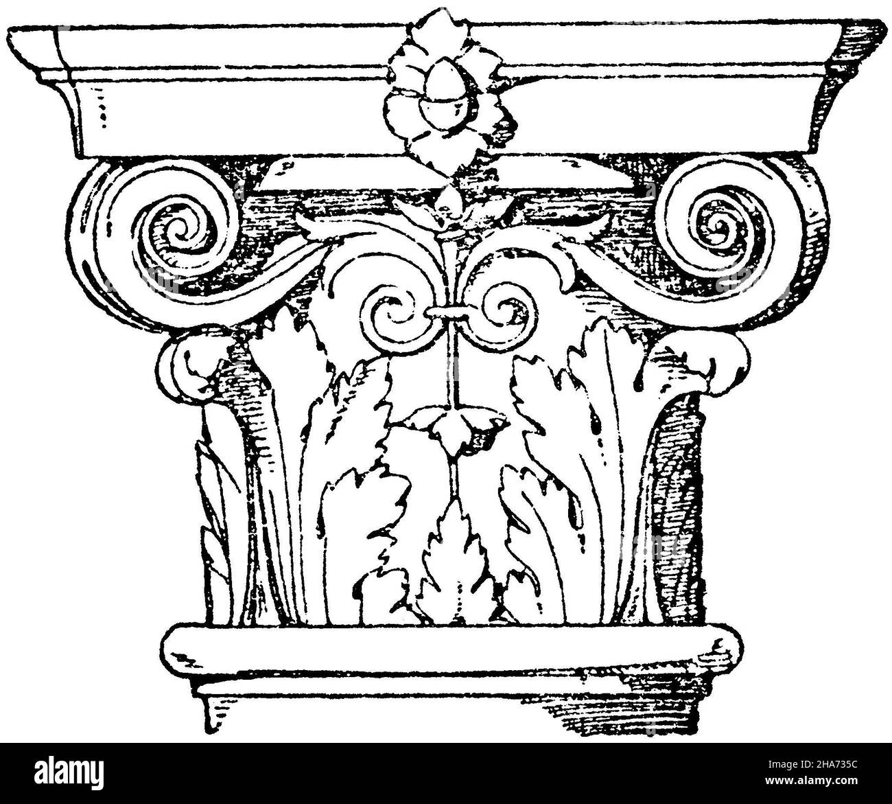 Spaltenüberschrift. Italienische Renaissance. Aus einem Grab in Sta. Maria del popolo in Rom. Sansovino., , ML (Musterbuch, ) Stockfoto