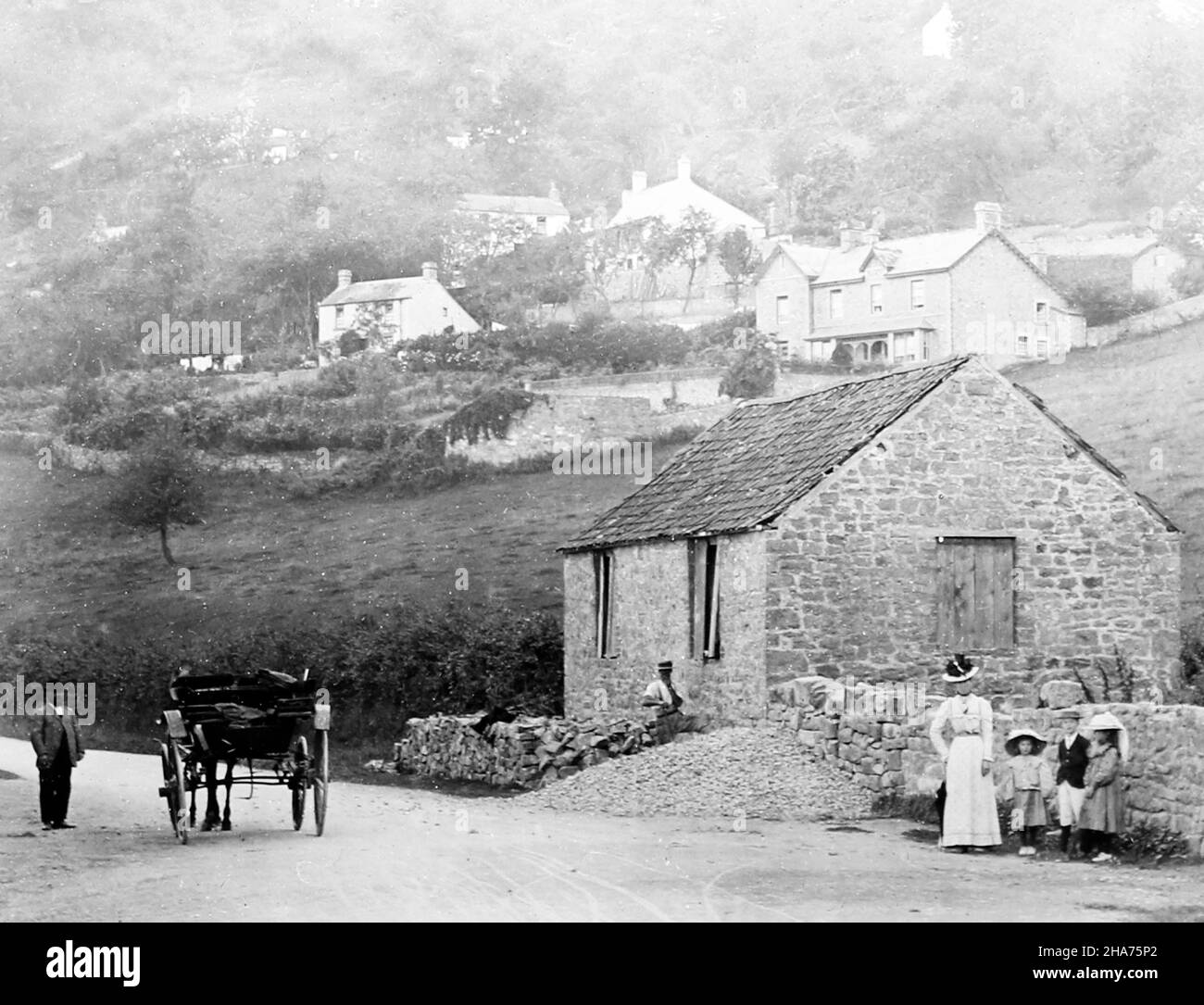 Llandogo, Wales, viktorianische Zeit Stockfoto