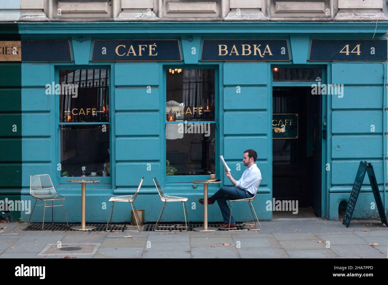 Cafe Babka, Great Russell Street, Bloomsbury, London, Großbritannien Stockfoto
