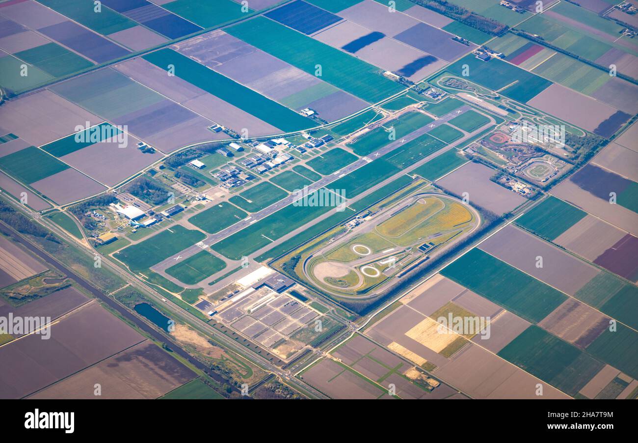 Flug über Naherholungsgebiet in den Niederlanden Stockfoto