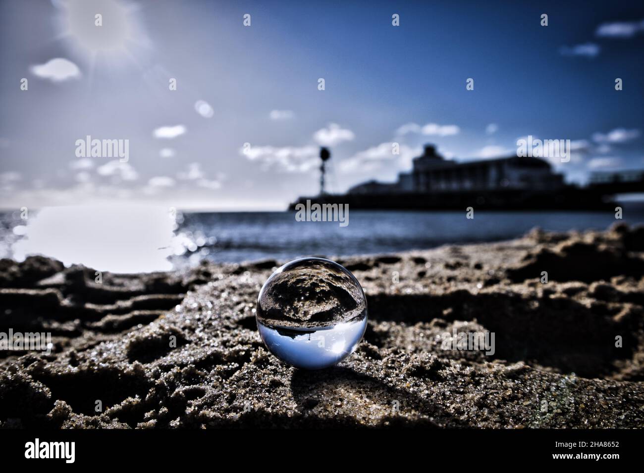 Bournemouth Beach Sphere Stockfoto