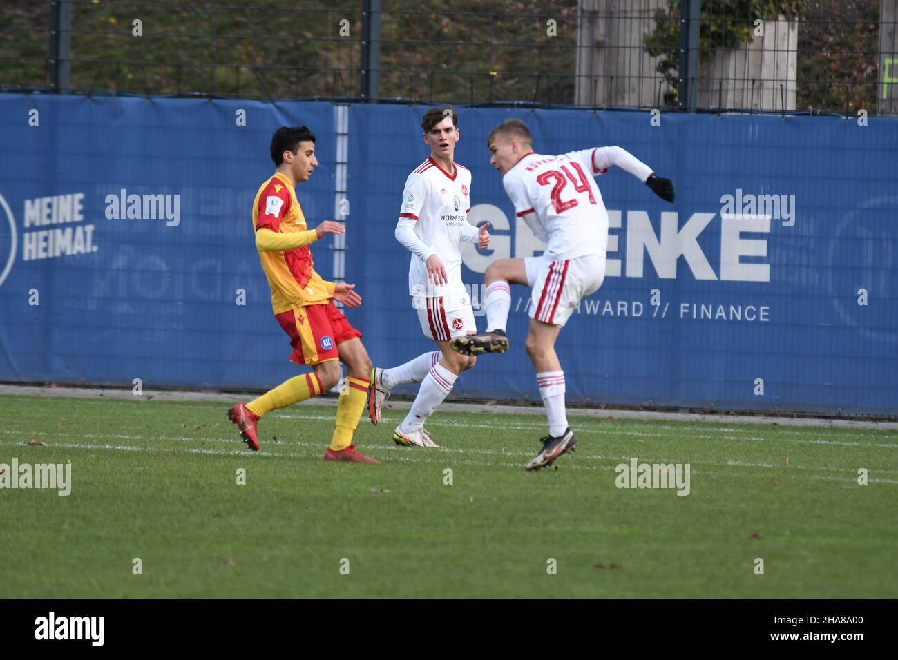 KSC B-Junioren Bundesliga gegen FC Nürnberg Jugendliga karlsruher SC Stockfoto