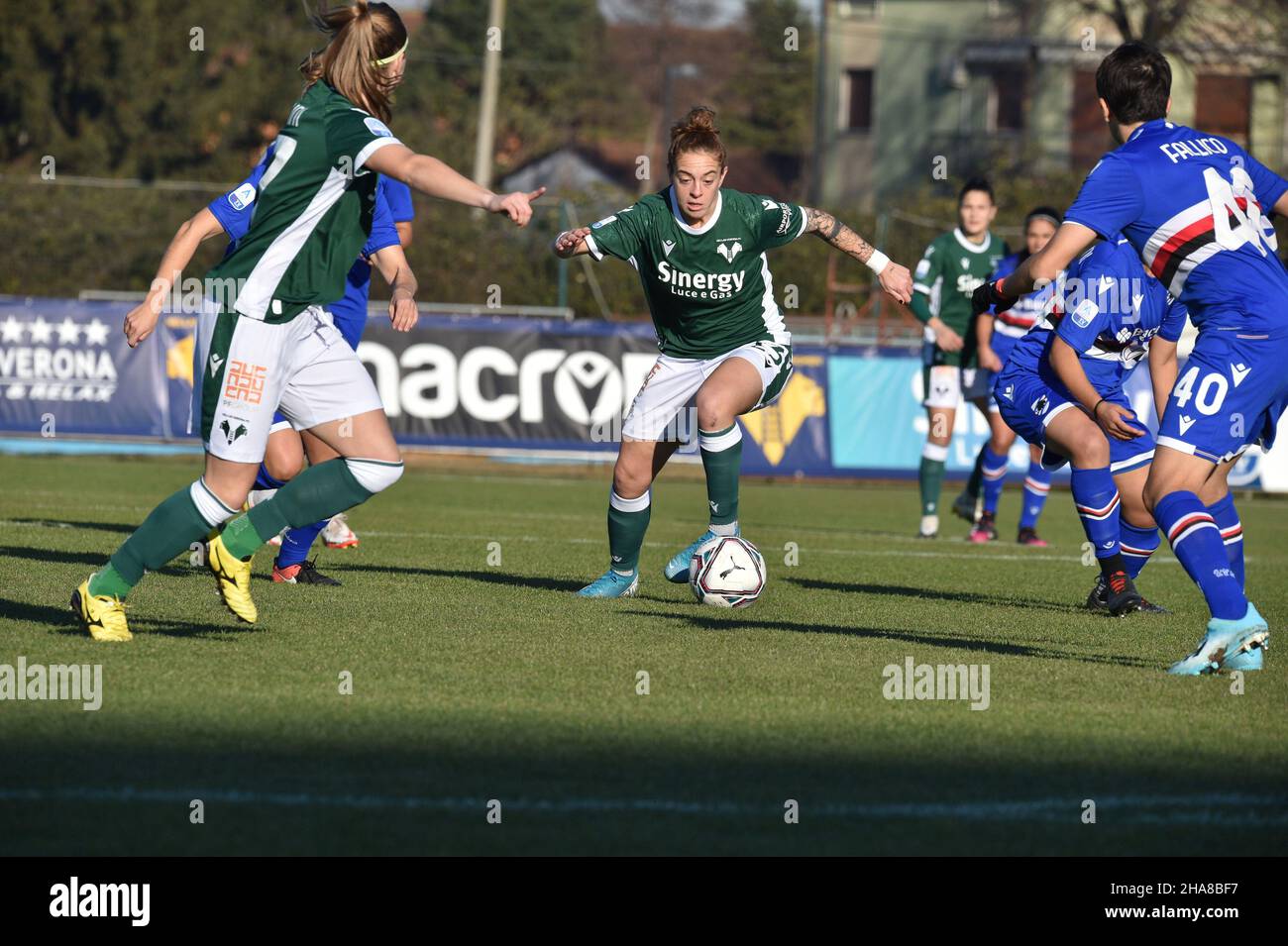 Alessia Rognoni (Verona) während des Spiels Hellas Verona Women vs UC Sampdoria, Italienischer Fußball Serie A Women in Verona, Italien, Dezember 11 2021 Stockfoto