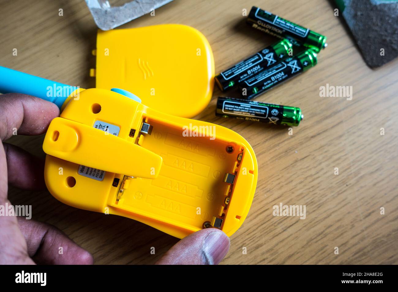 Walkie Talkie Funkkommunikation batteriebetriebenes Gerät als Kinderspielzeug für lustige Aktivität Stockfoto