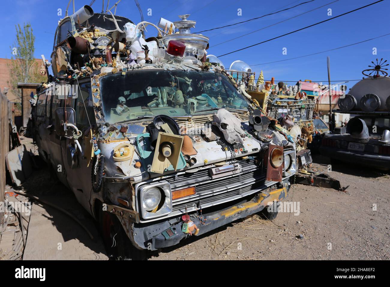 Diese Kunst wurde im Goldfield nevada gefunden Stockfoto