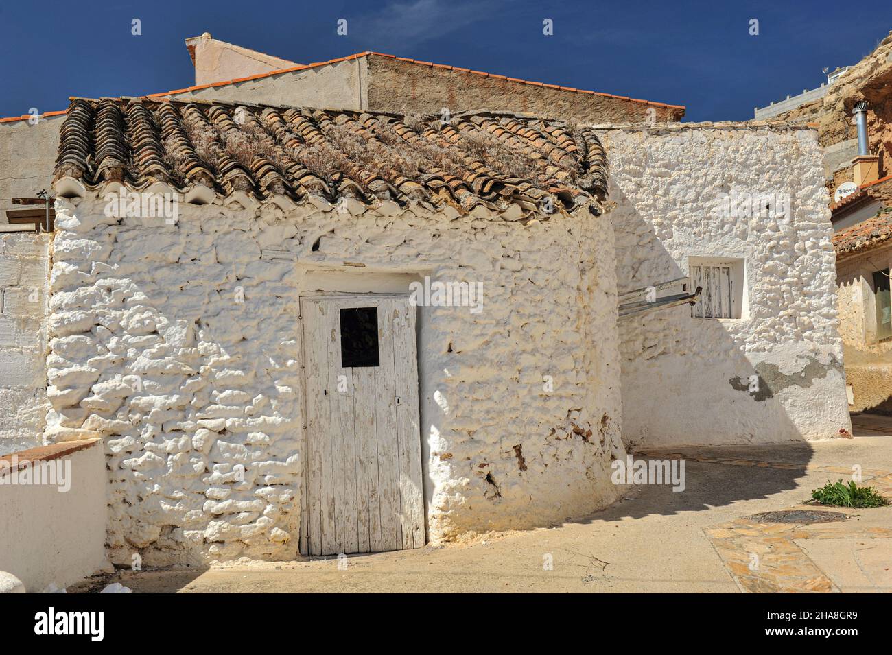 Charmante Ecke in einem ländlichen Dorf in Andalusien Stockfoto