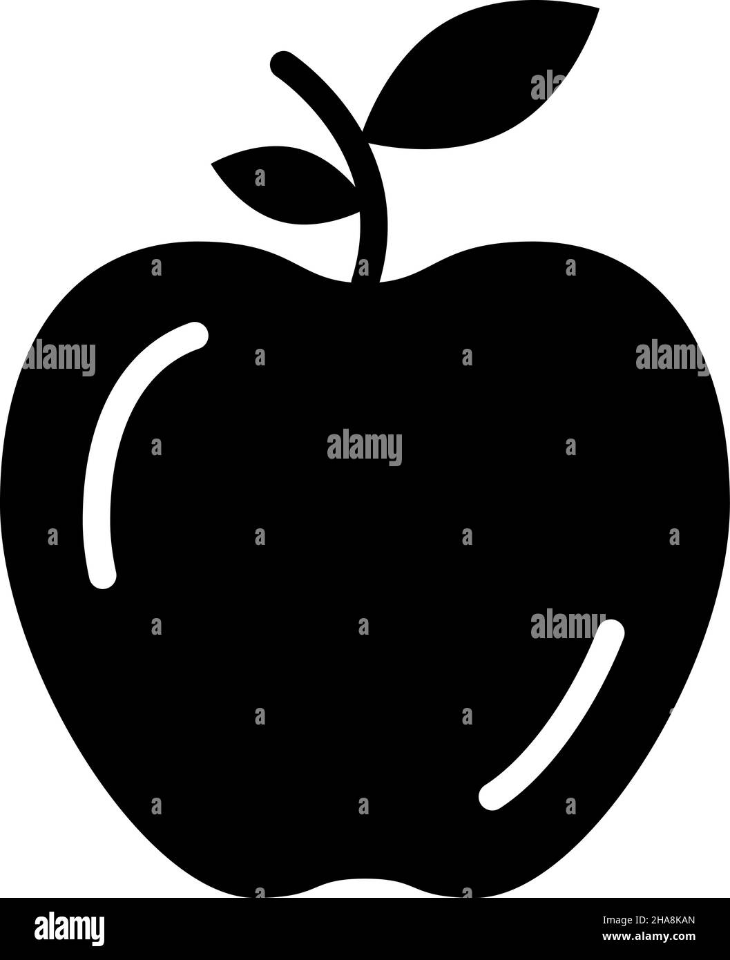 Apple Glyph Symbol Obst Vektor Stock Vektor