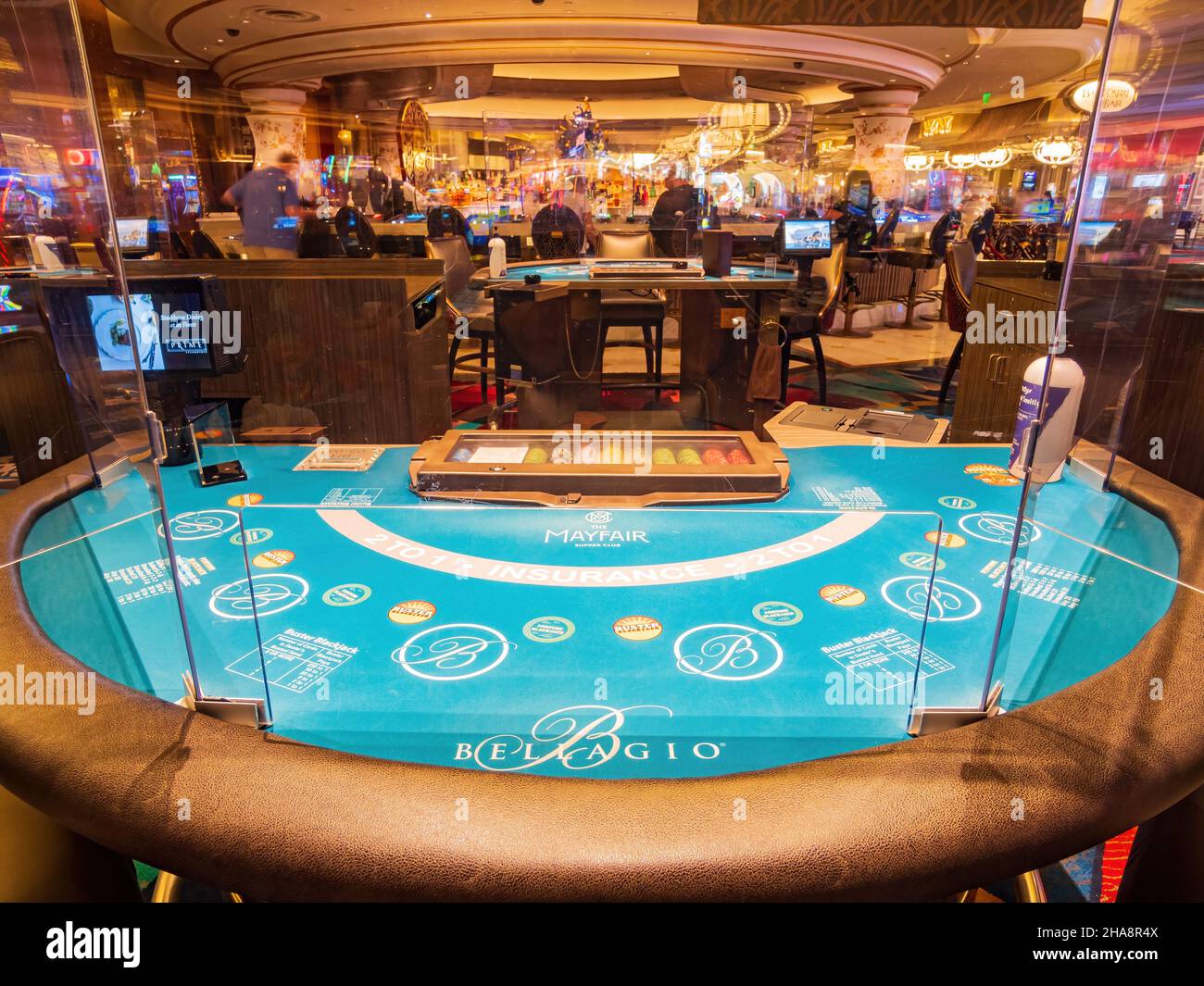 Las Vegas, MAI 15 2021 – Innenansicht des Bellagio Hotel and Casino Stockfoto