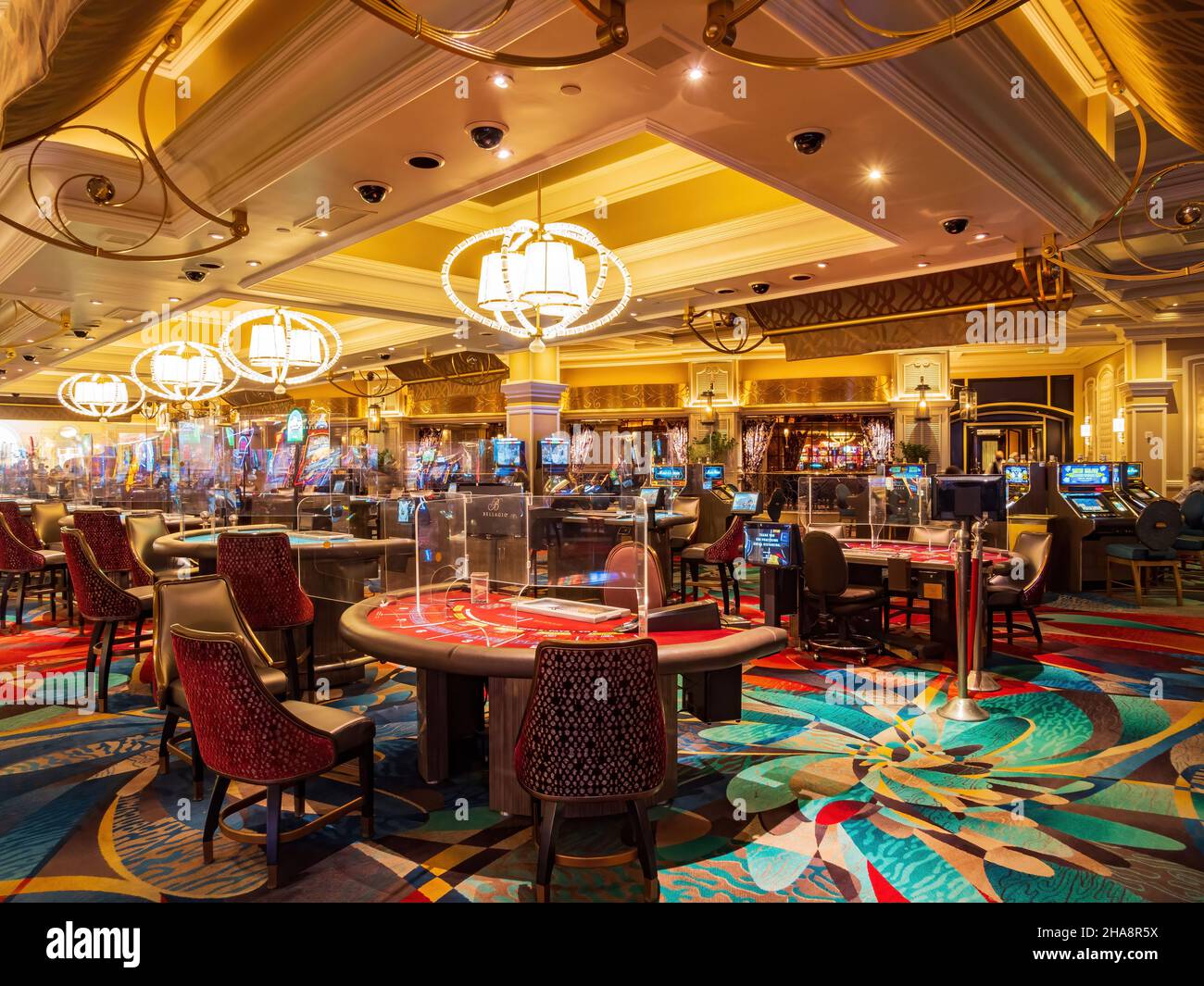 Las Vegas, MAI 15 2021 – Innenansicht des Bellagio Hotel and Casino Stockfoto