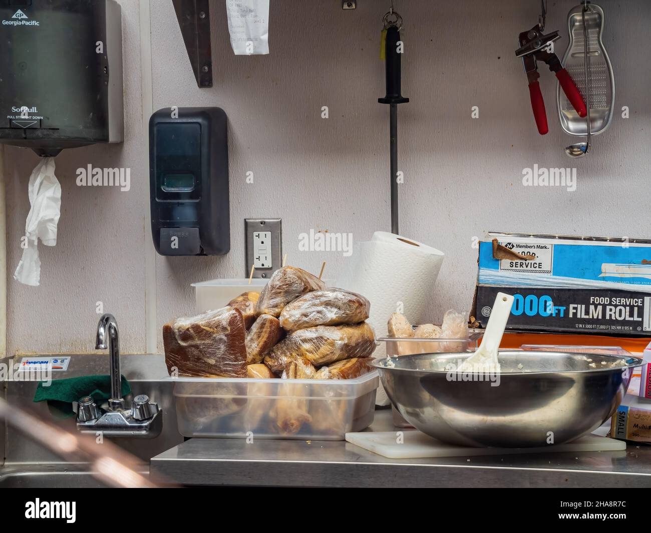 Las Vegas, MAI 15 2021 - Innenansicht eines Restaurants Stockfoto