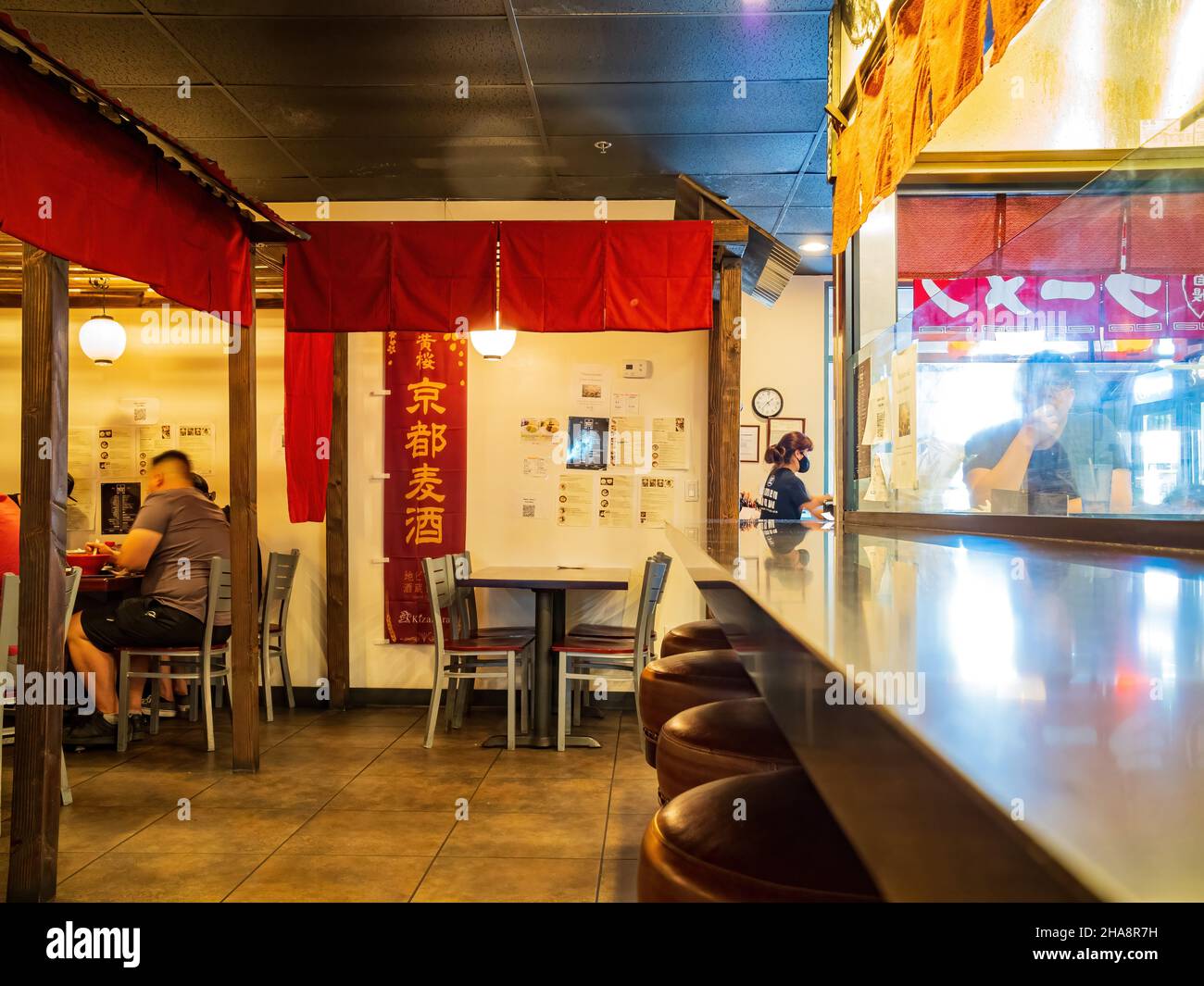 Las Vegas, MAI 15 2021 - Innenansicht eines Restaurants Stockfoto