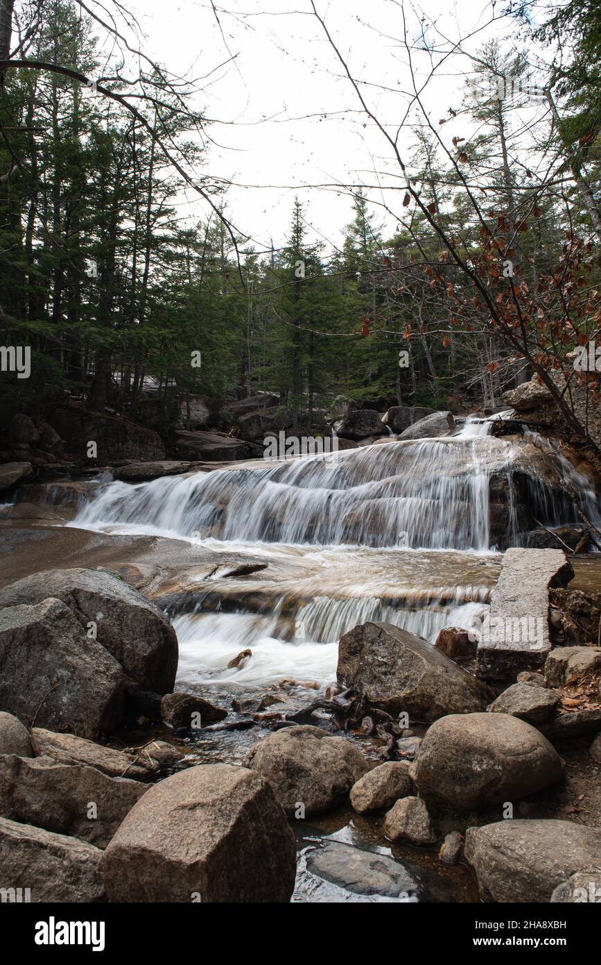 Diana's Bath ist eine Reihe von kleinen Wasserfällen in der North Conway-Gegend von New Hampshire, USA. Stockfoto