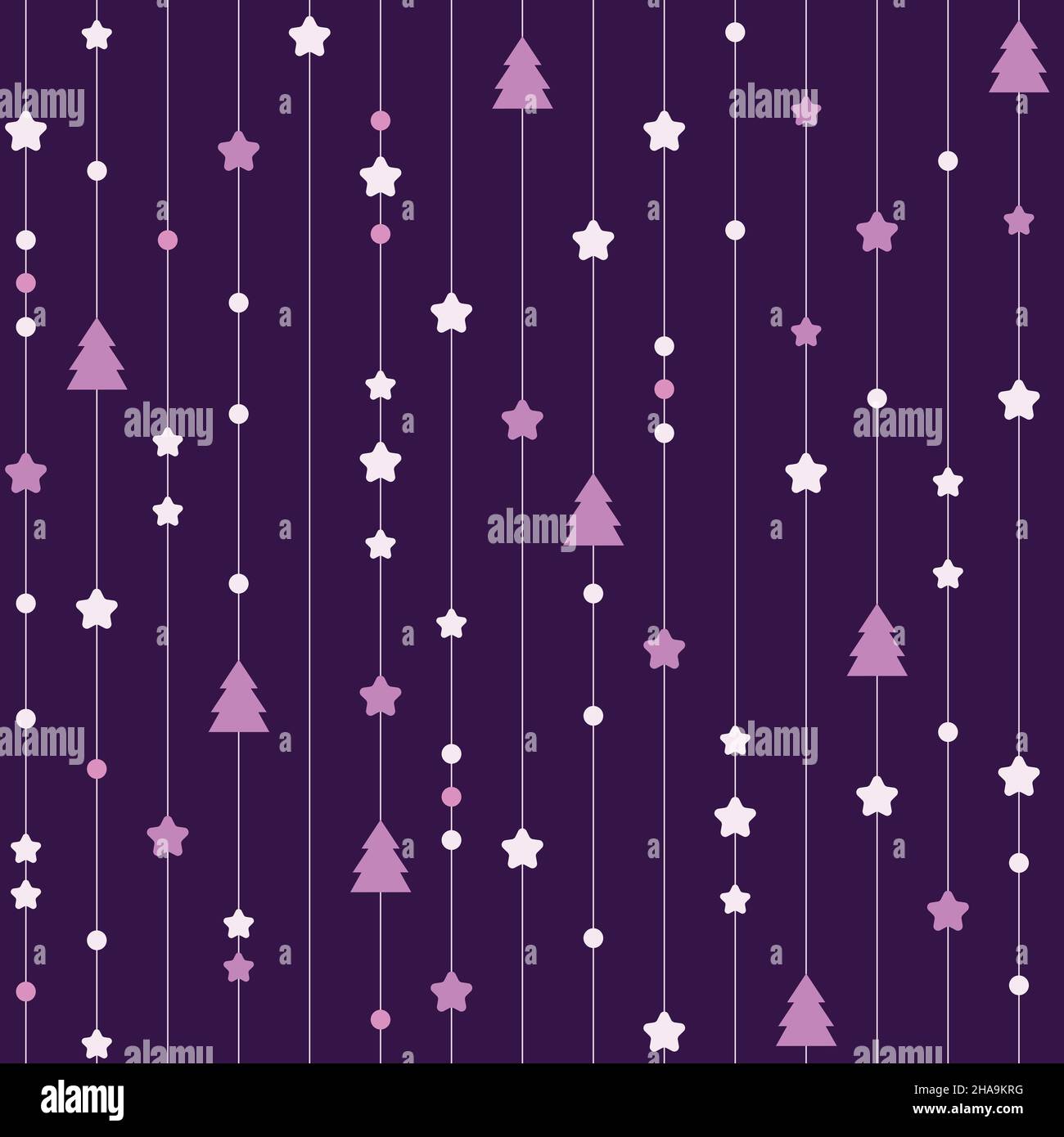 Weihnachtliche Nahtloses Muster auf violettem Hintergrund. Niedliche Winterferien Illustration Stockfoto