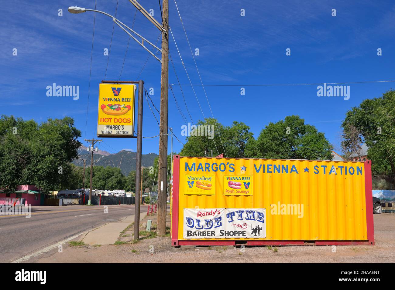 Margo 's Vienna Station in Old Colorado City, Colorado Springs CO Stockfoto