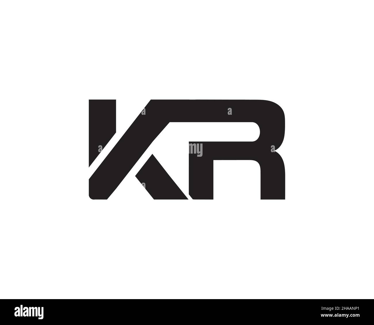 Kreatives KR-Logo-Design, KR-Logo mit modernem Trenddesign. KR moderner Logo-Vektor Stock Vektor