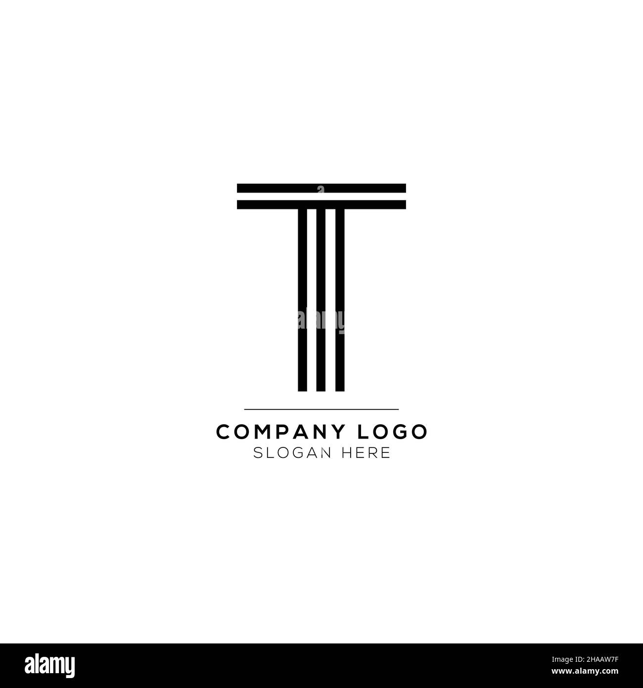 Premium Vector T Anfangsbuchstabe Logo für Luxusmarken. Elegantes und stilvolles Design für Ihr Elite-Unternehmen. Stock Vektor