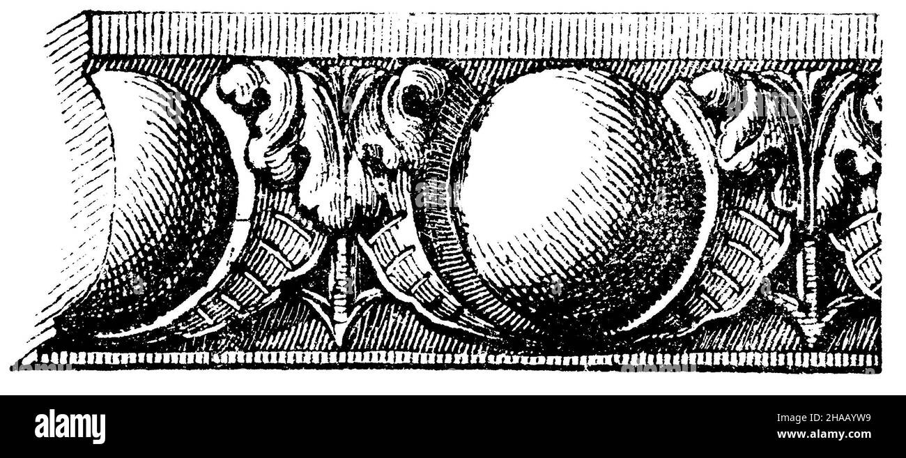 Spaltenreihenfolge. Renaissance Egg Bar., , (Architekturgeschichte Stockfoto